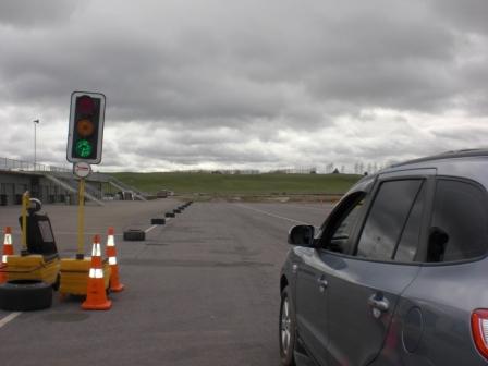 A car ready to go at the last Driver Directions course